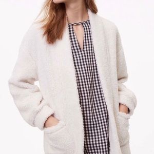LOFT White Teddy Sherpa Jacket